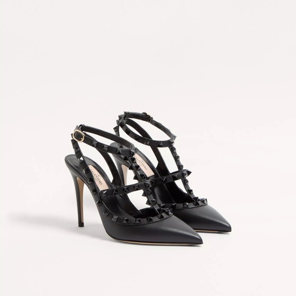 Valentino Rockstud Ankle Strap Pump With Tonal Studs 100 Mm - Picture 2 of 11
